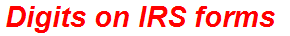 Digits on IRS forms