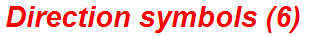 Direction symbols (6)