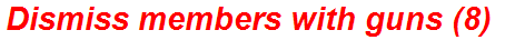 Dismiss members with guns (8)