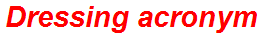 Dressing acronym