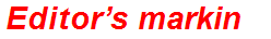 Editor’s marking