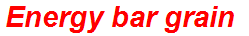 Energy bar grain