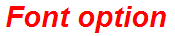 Font option