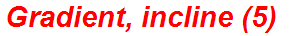 Gradient, incline (5)