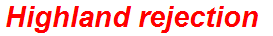 Highland rejection