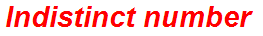 Indistinct number
