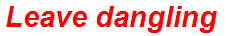 Leave dangling