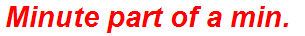 Minute part of a min.