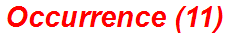 Occurrence (11)
