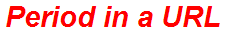 Period in a URL