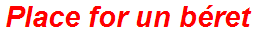 Place for un béret