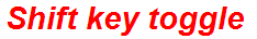 Shift key toggle