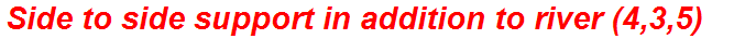 Side to side support in addition to river (4,3,5)