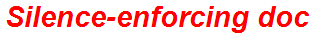 Silence-enforcing doc