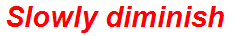 Slowly diminish