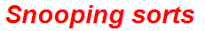 Snooping sorts