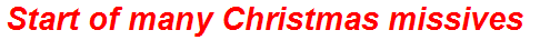 Start of many Christmas missives