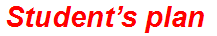 Student’s plan