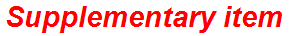 Supplementary item