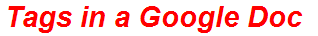 Tags in a Google Doc