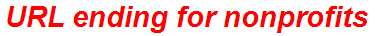 URL ending for nonprofits