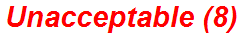 Unacceptable (8)