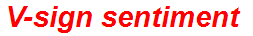 V-sign sentiment