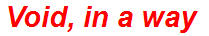 Void, in a way