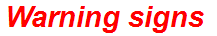 Warning signs