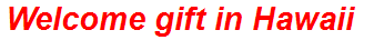 Welcome gift in Hawaii