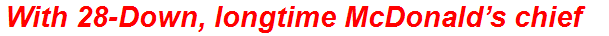 With 28-Down, longtime McDonald’s chief