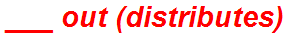 ___ out (distributes)