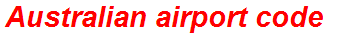 Australian airport code