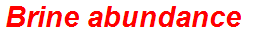Brine abundance