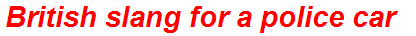 British slang for a police car