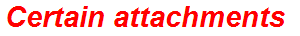 Certain attachments
