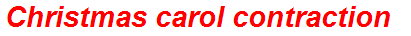 Christmas carol contraction