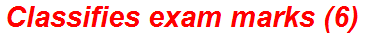Classifies exam marks (6)