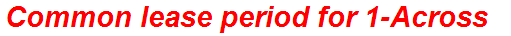 Common lease period for 1-Across