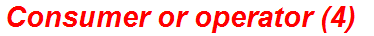 Consumer or operator (4)