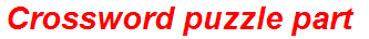 Crossword puzzle part