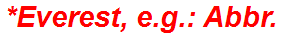 *Everest, e.g.: Abbr.