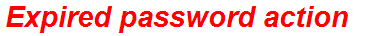 Expired password action