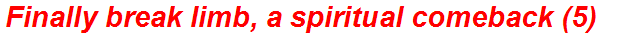 Finally break limb, a spiritual comeback (5)