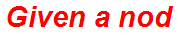 Given a nod