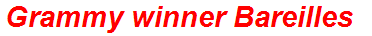 Grammy winner Bareilles