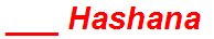 ___ Hashana