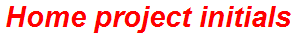 Home project initials