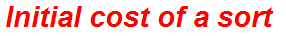 Initial cost of a sort