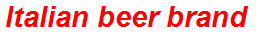 Italian beer brand